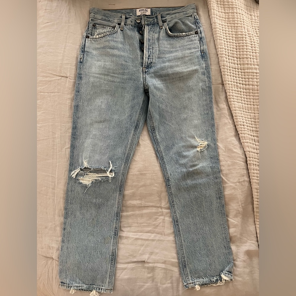 Agolde Riley high rise straight ankle crop 26